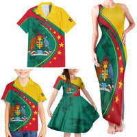 Grenada Family Matching Tank Maxi Dress and Hawaiian Shirt Stars and Bougainvillea - Wonder Print Shop