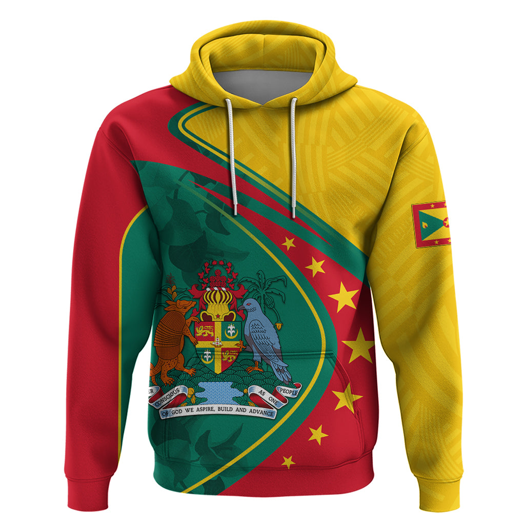 Grenada Hoodie Stars and Bougainvillea - Wonder Print Shop