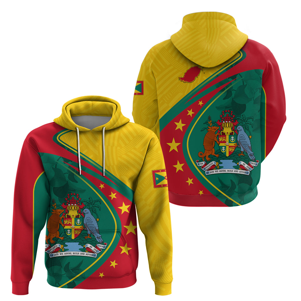 Grenada Hoodie Stars and Bougainvillea - Wonder Print Shop