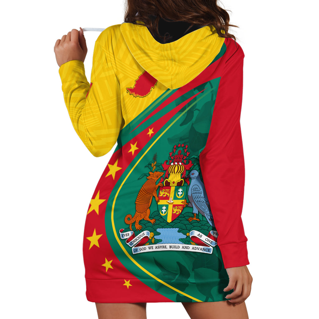 Grenada Hoodie Dress Stars and Bougainvillea - Wonder Print Shop