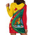 Grenada Hoodie Dress Stars and Bougainvillea - Wonder Print Shop