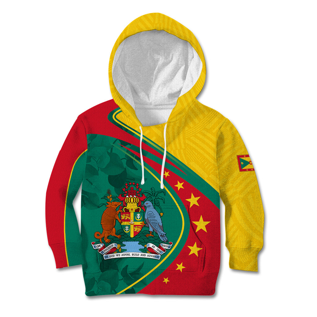 Grenada Kid Hoodie Stars and Bougainvillea - Wonder Print Shop