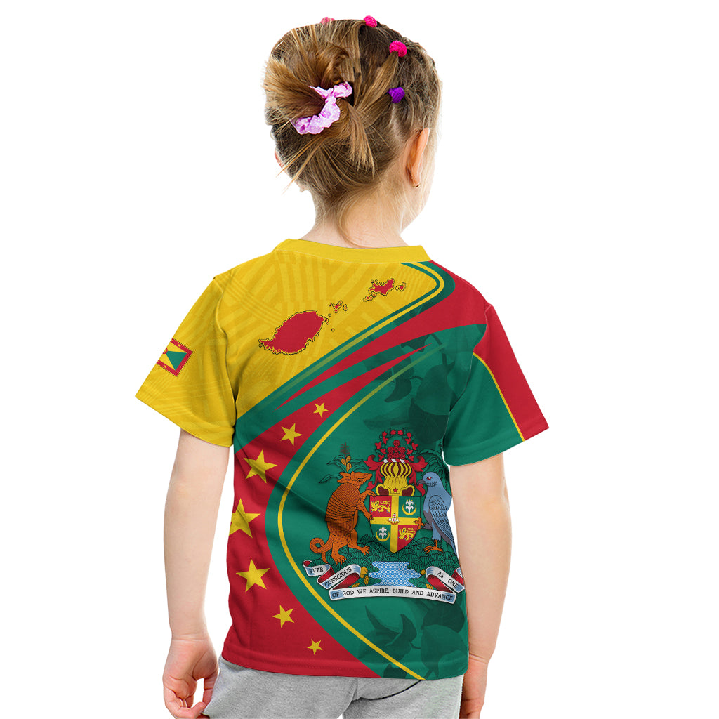 Grenada Kid T Shirt Stars and Bougainvillea - Wonder Print Shop