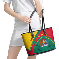 Grenada Leather Tote Bag Stars and Bougainvillea - Wonder Print Shop