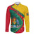 Grenada Long Sleeve Button Shirt Stars and Bougainvillea - Wonder Print Shop
