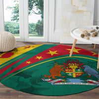 Grenada Round Carpet Stars and Bougainvillea