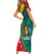 Grenada Short Sleeve Bodycon Dress Stars and Bougainvillea - Wonder Print Shop