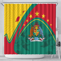 Grenada Shower Curtain Stars and Bougainvillea