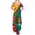 Grenada Summer Maxi Dress Stars and Bougainvillea - Wonder Print Shop