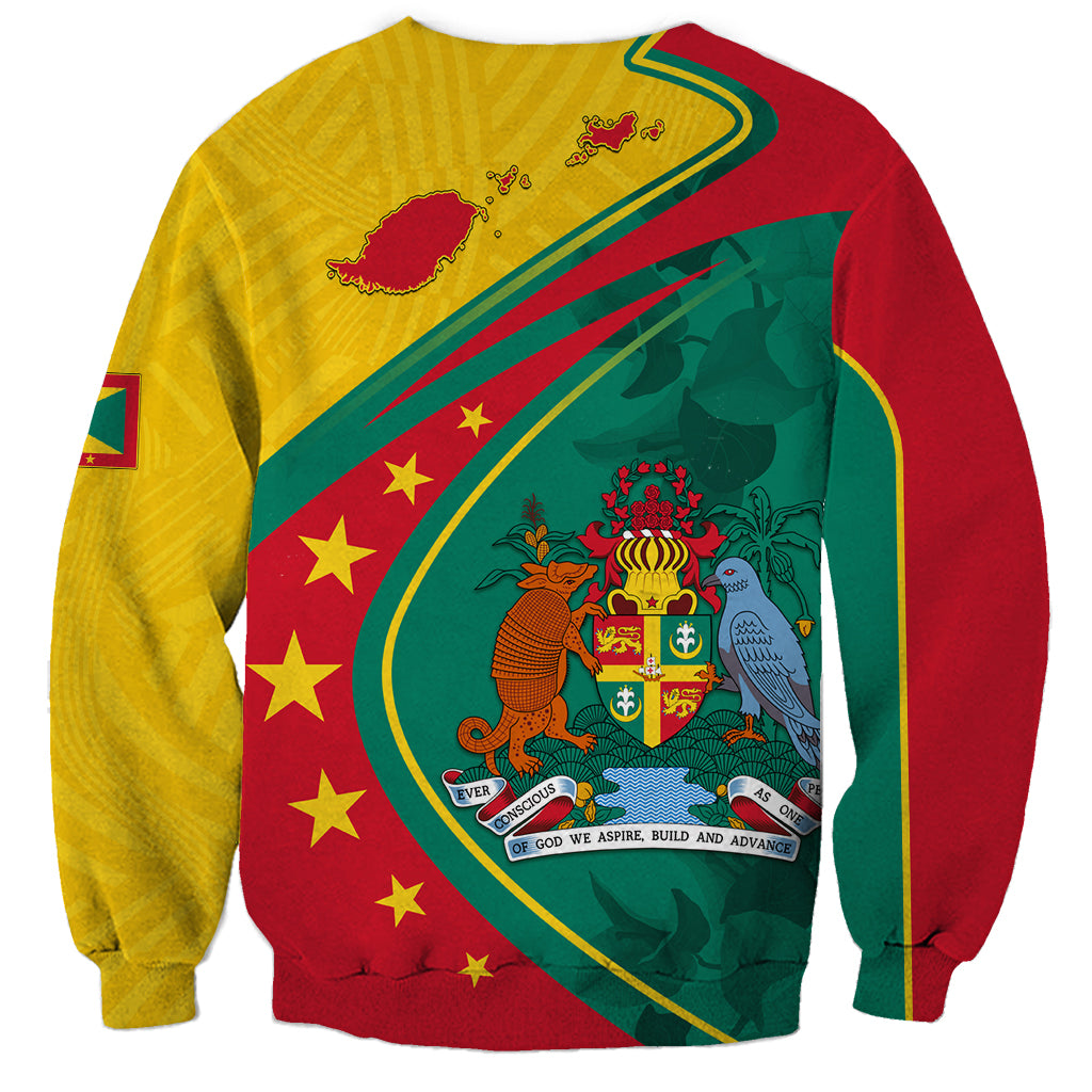 Grenada Sweatshirt Stars and Bougainvillea - Wonder Print Shop