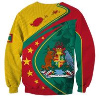 Grenada Sweatshirt Stars and Bougainvillea - Wonder Print Shop