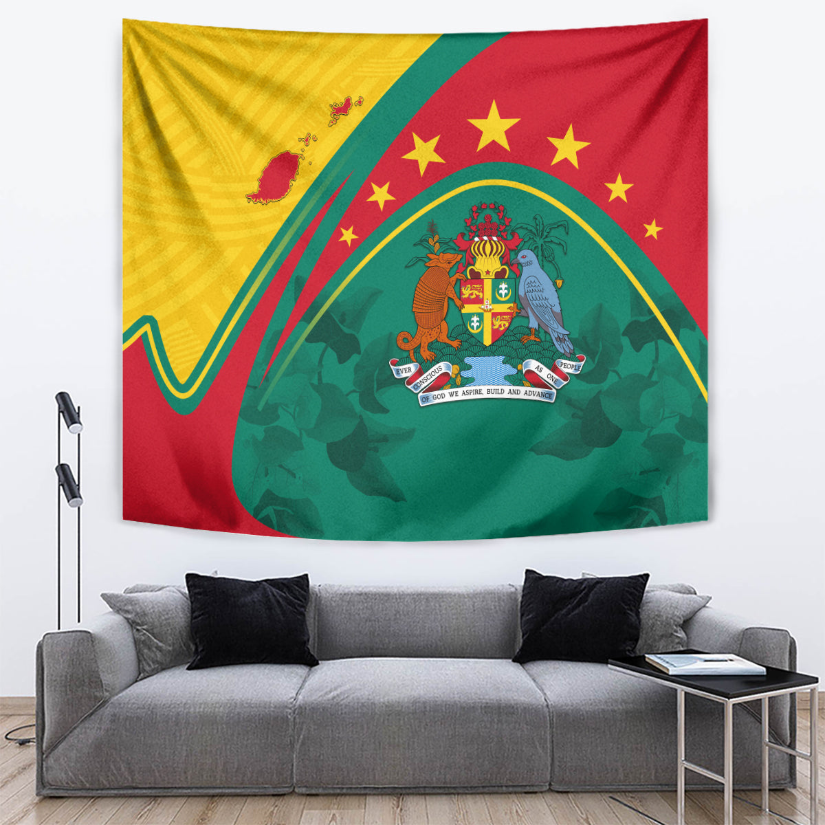 Grenada Tapestry Stars and Bougainvillea - Wonder Print Shop