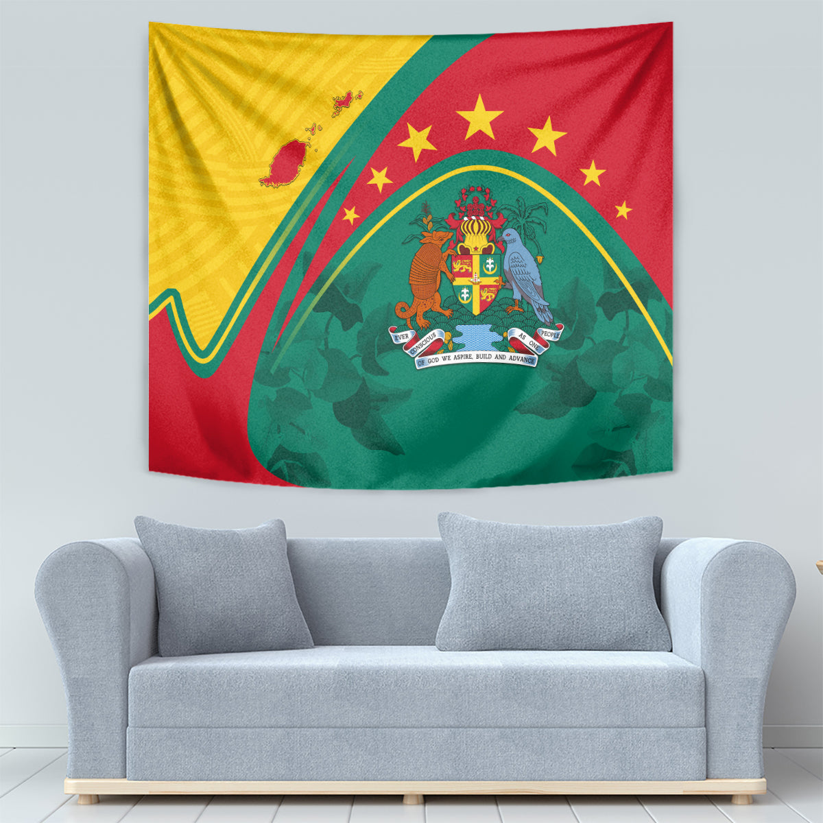 Grenada Tapestry Stars and Bougainvillea - Wonder Print Shop