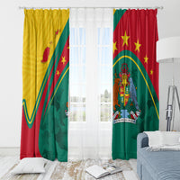 Grenada Window Curtain Stars and Bougainvillea - Wonder Print Shop