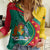 Grenada Women Casual Shirt Stars and Bougainvillea - Wonder Print Shop