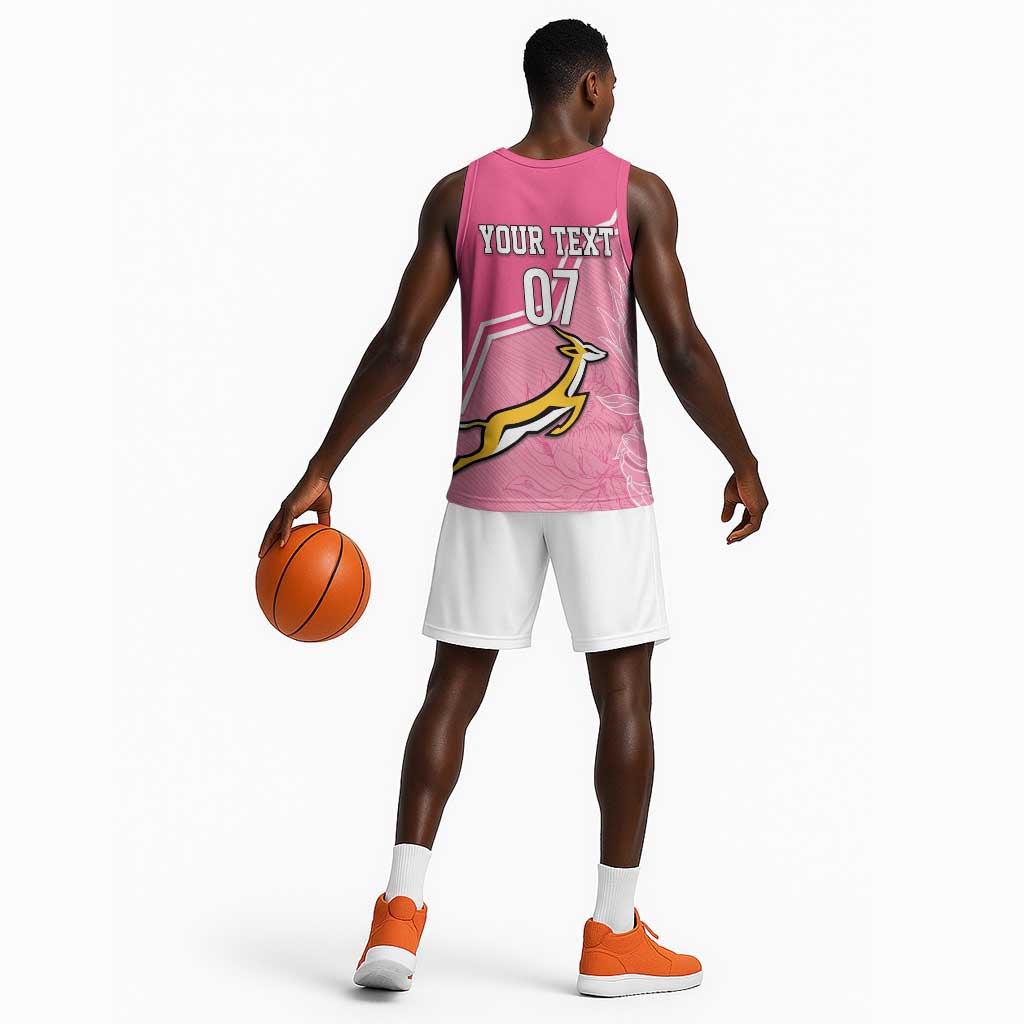 Personalized South Africa WC2026 Basketball Jersey Springboks Special Pink