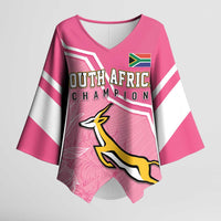 Personalized South Africa WC2026 Kimono Sleeve Blouse Springboks Special Pink