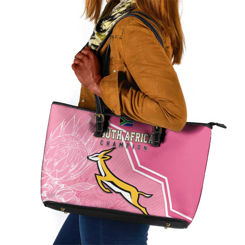 South Africa WC2026 Leather Tote Bag Springboks Special Pink