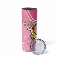 Personalized South Africa WC2026 Skinny Tumbler Springboks Special Pink