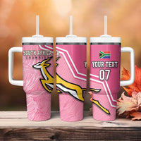 Personalized South Africa WC2026 Tumbler With Handle Springboks Special Pink