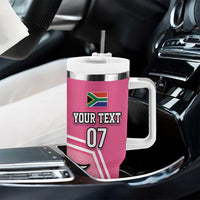 Personalized South Africa WC2026 Tumbler With Handle Springboks Special Pink