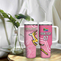 Personalized South Africa WC2026 Tumbler With Handle Springboks Special Pink