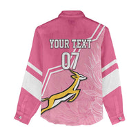 Personalized South Africa WC2026 Women Casual Shirt Springboks Special Pink