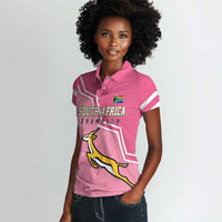 Personalized South Africa WC2026 Women Polo Shirt Springboks Special Pink