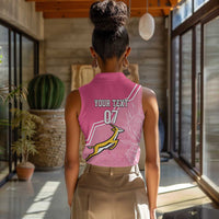 Personalized South Africa WC2026 Women Sleeveless Polo Shirt Springboks Special Pink