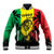 Reggae Soul B.Marley Personalized Baseball Jacket Tropical Grunge