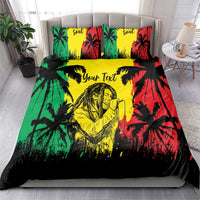 Reggae Soul B.Marley Personalized Bedding Set Tropical Grunge