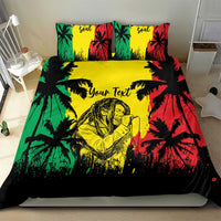 Reggae Soul B.Marley Personalized Bedding Set Tropical Grunge