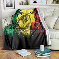 Reggae Soul B.Marley Personalized Blanket Tropical Grunge