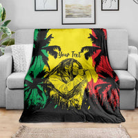 Reggae Soul B.Marley Personalized Blanket Tropical Grunge