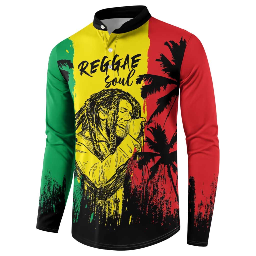 Reggae Soul B.Marley Personalized Button Sweatshirt Tropical Grunge