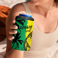 Reggae Soul B.Marley Personalized 4 in 1 Can Cooler Tumbler Tropical Grunge