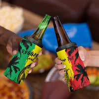 Reggae Soul B.Marley Personalized 4 in 1 Can Cooler Tumbler Tropical Grunge