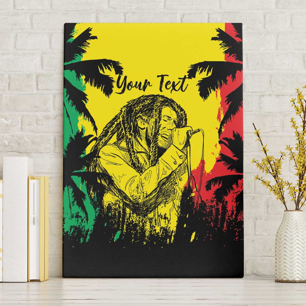 Reggae Soul B.Marley Personalized Canvas Wall Art Tropical Grunge