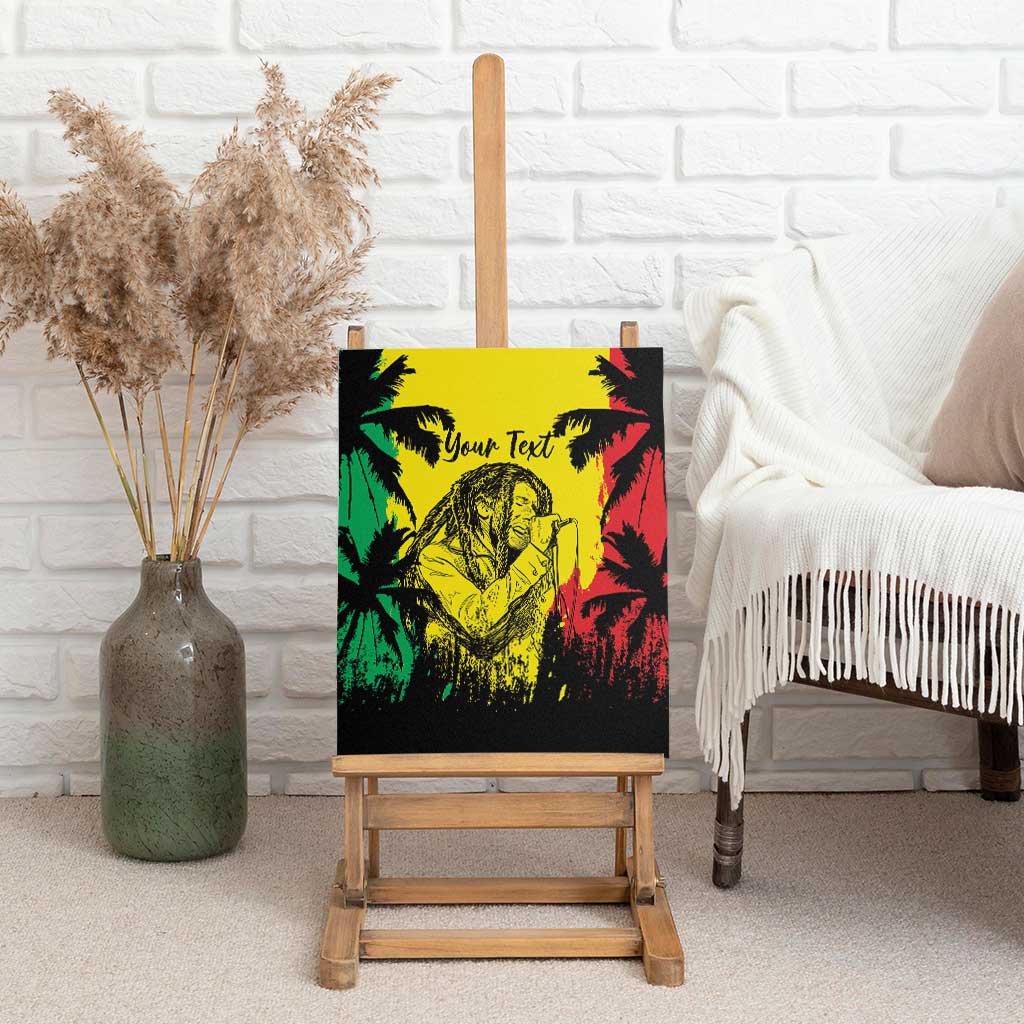 Reggae Soul B.Marley Personalized Canvas Wall Art Tropical Grunge