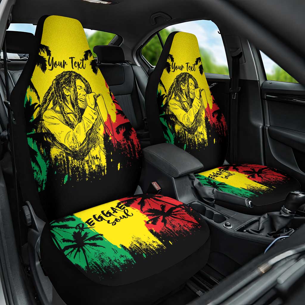 Reggae Soul B.Marley Personalized Car Seat Cover Tropical Grunge
