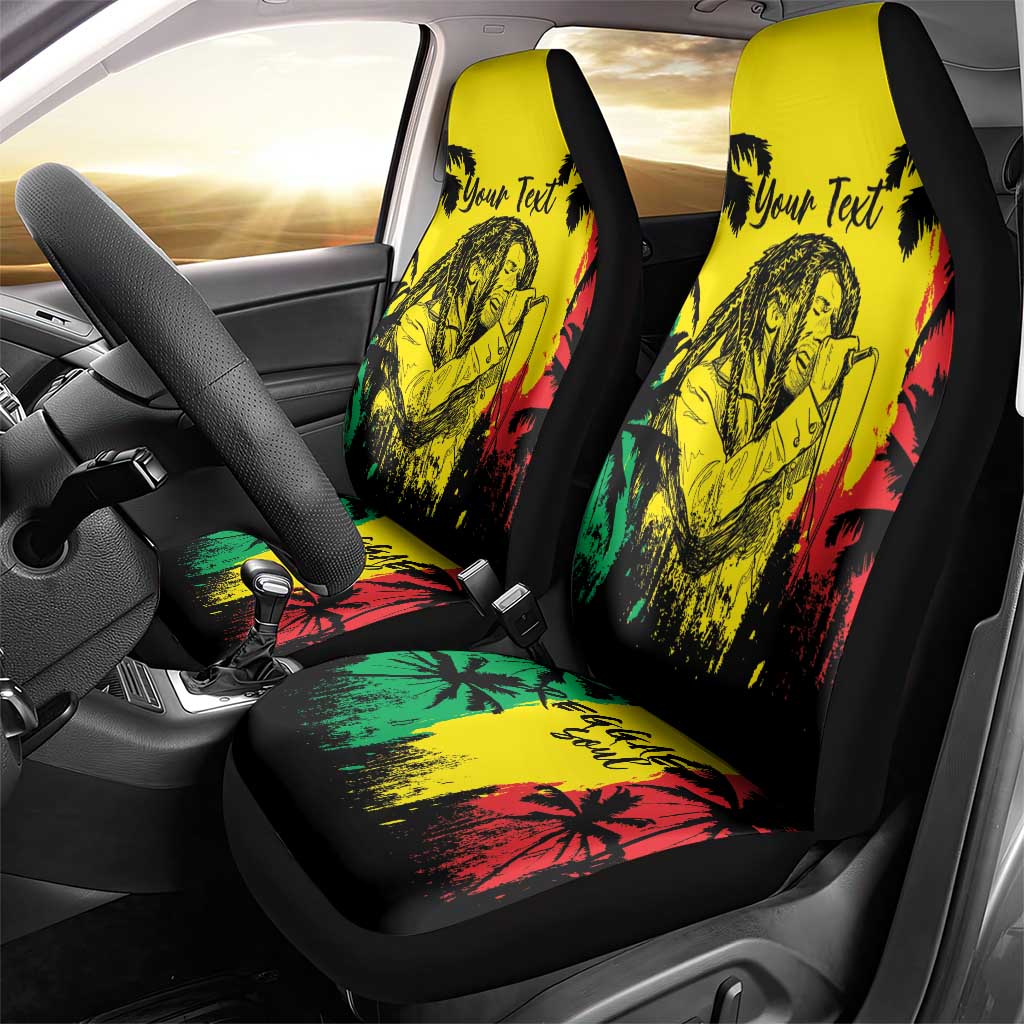 Reggae Soul B.Marley Personalized Car Seat Cover Tropical Grunge