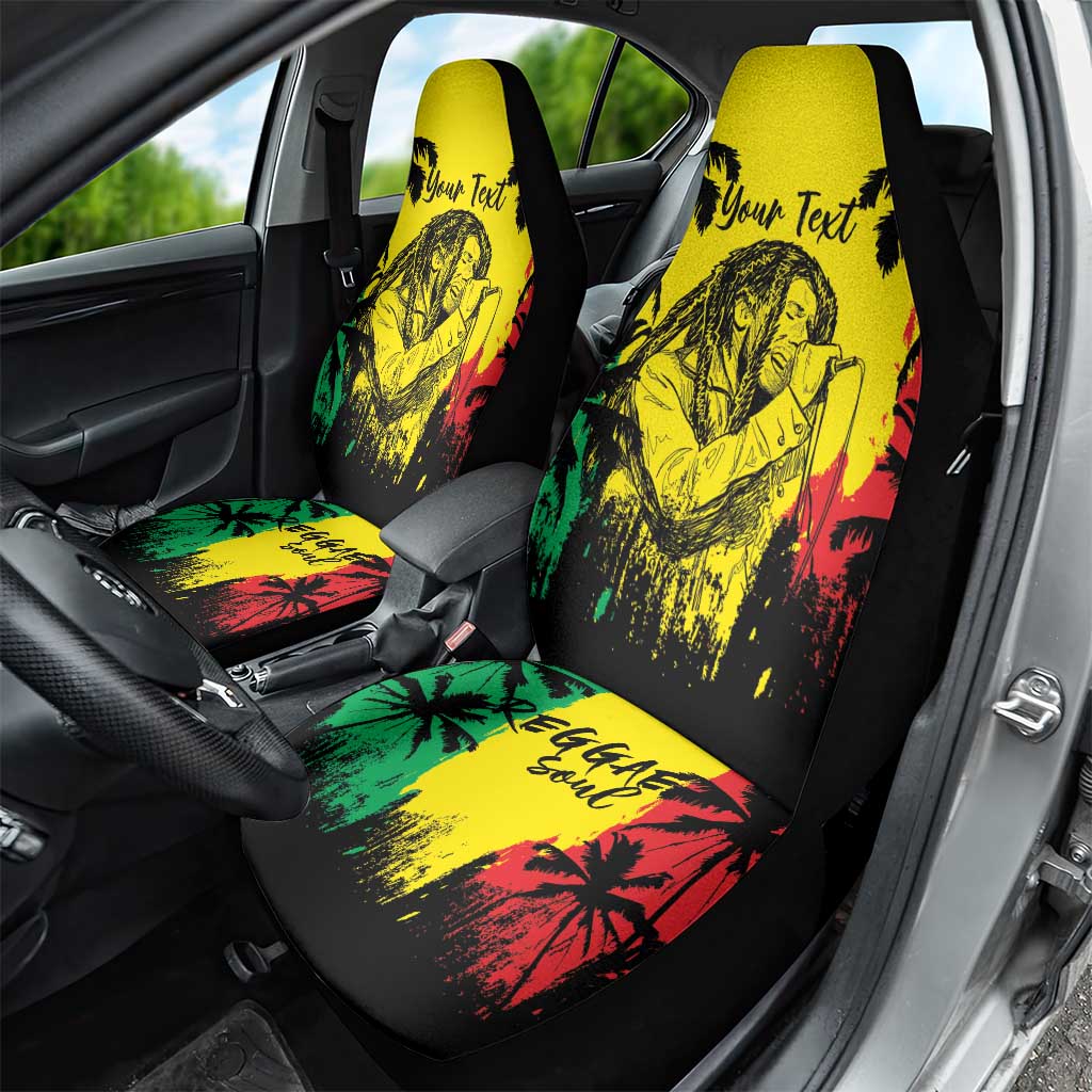 Reggae Soul B.Marley Personalized Car Seat Cover Tropical Grunge