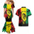 Reggae Soul B.Marley Personalized Couples Matching Mermaid Dress and Hawaiian Shirt Tropical Grunge