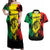 Reggae Soul B.Marley Personalized Couples Matching Off Shoulder Maxi Dress and Hawaiian Shirt Tropical Grunge