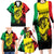 Reggae Soul B.Marley Personalized Family Matching Long Sleeve Bodycon Dress and Hawaiian Shirt Tropical Grunge