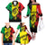 Reggae Soul B.Marley Personalized Family Matching Off The Shoulder Long Sleeve Dress and Hawaiian Shirt Tropical Grunge