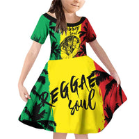 Reggae Soul B.Marley Personalized Family Matching Off Shoulder Short Dress and Hawaiian Shirt Tropical Grunge