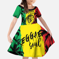 Reggae Soul B.Marley Personalized Family Matching Short Sleeve Bodycon Dress and Hawaiian Shirt Tropical Grunge