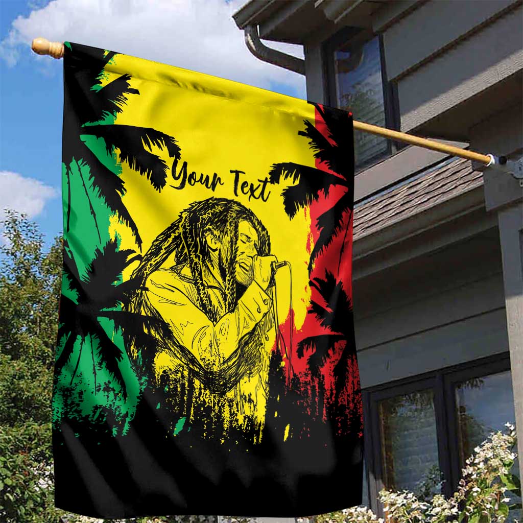 Reggae Soul B.Marley Personalized Garden Flag Tropical Grunge