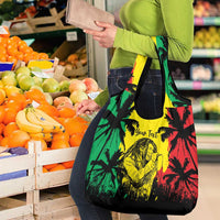 Reggae Soul B.Marley Personalized Grocery Bag Tropical Grunge